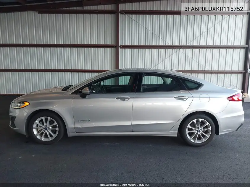 2019 FORD FUSION VIN 3FA6P0LUXKR115752 — фото 19