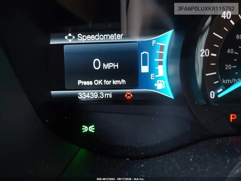 2019 FORD FUSION VIN 3FA6P0LUXKR115752 — фото 20