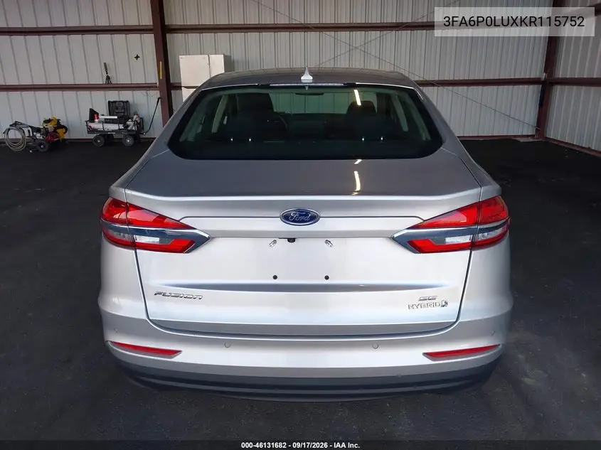 2019 FORD FUSION VIN 3FA6P0LUXKR115752 — фото 21