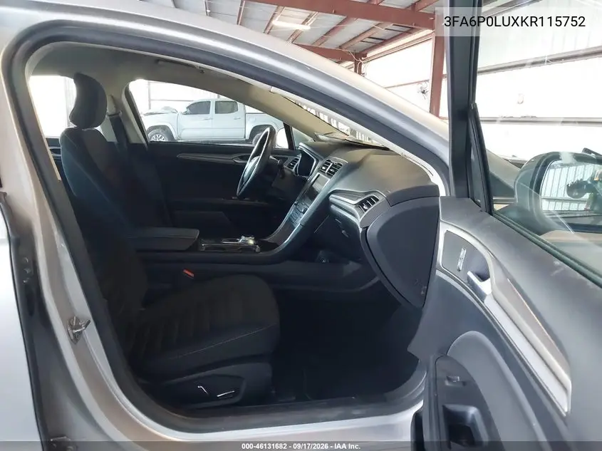 2019 FORD FUSION VIN 3FA6P0LUXKR115752 — фото 5