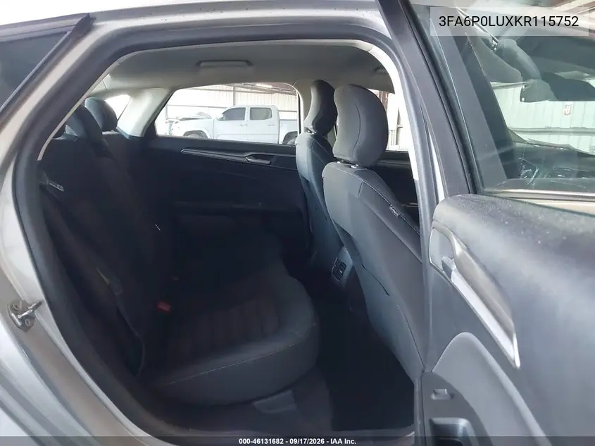 2019 FORD FUSION VIN 3FA6P0LUXKR115752 — фото 8
