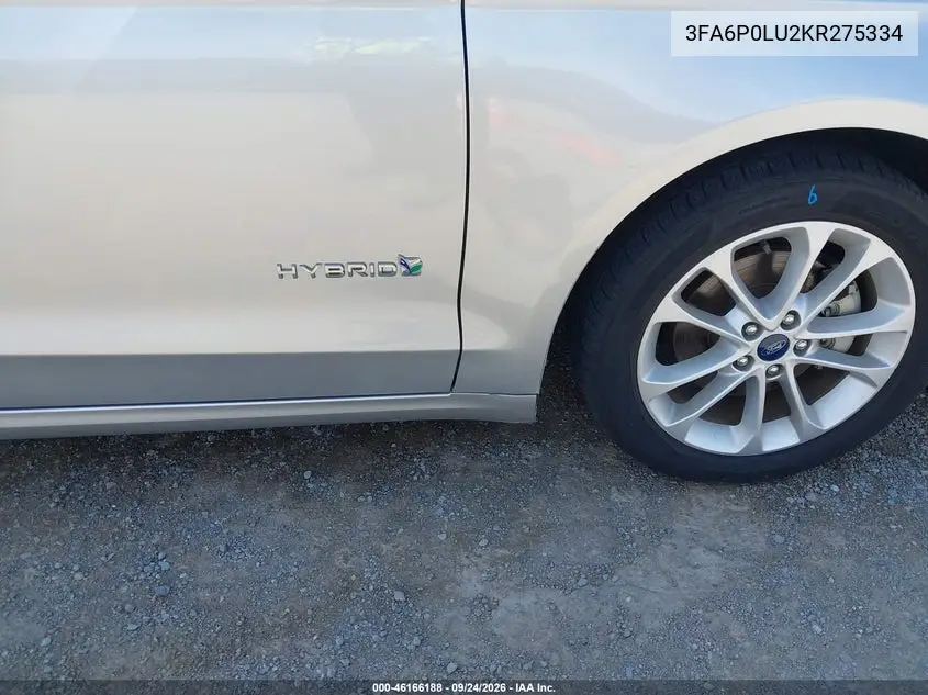 2019 FORD FUSION VIN 3FA6P0LU2KR275334 — фото 14
