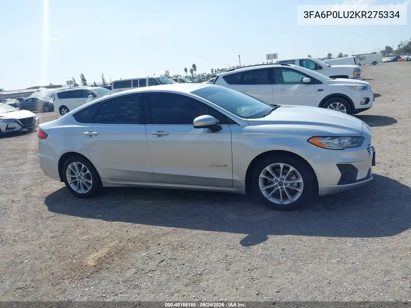 2019 FORD FUSION VIN 3FA6P0LU2KR275334 — фото 19