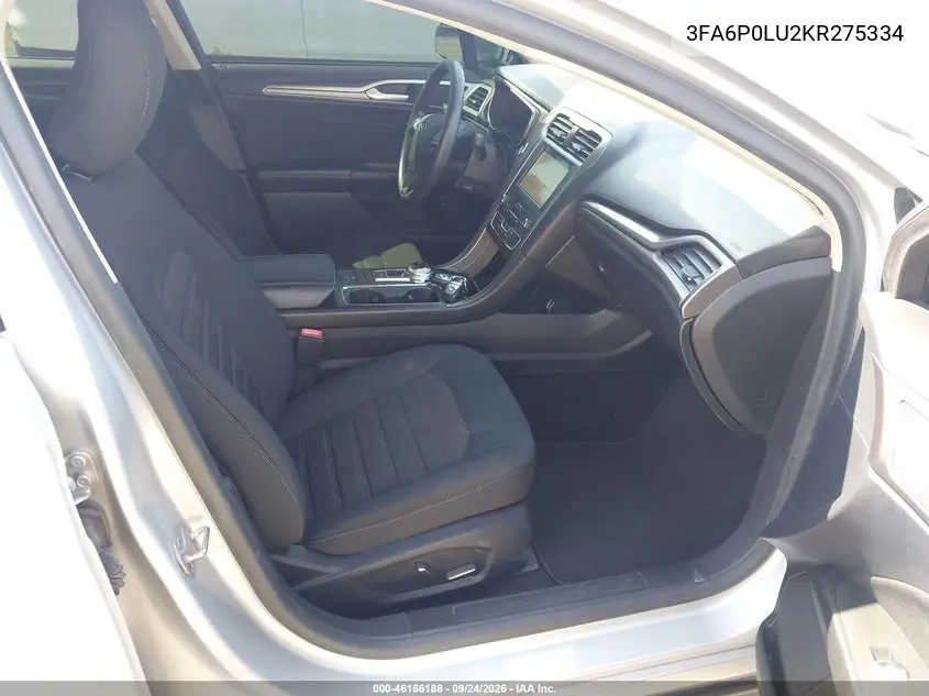 2019 FORD FUSION VIN 3FA6P0LU2KR275334 — фото 5