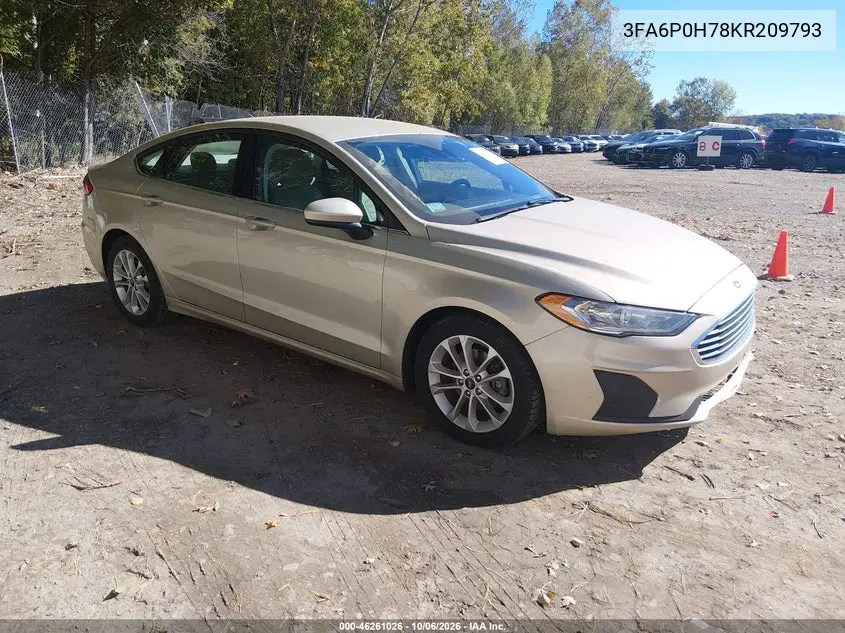 FORD FUSION 2019, VIN 3FA6P0H78KR209793