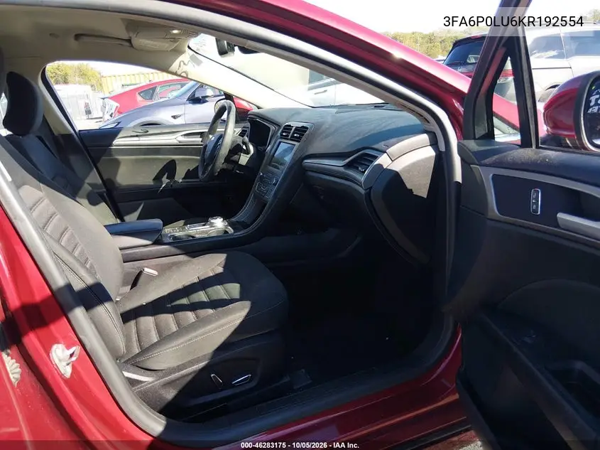 2019 FORD FUSION VIN 3FA6P0LU6KR192554 — фото 5