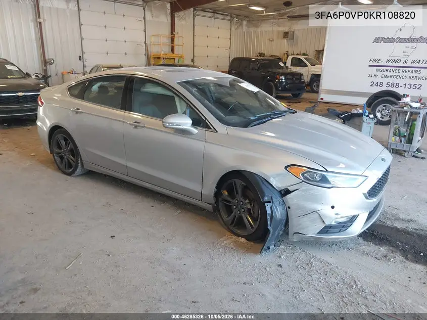 FORD FUSION 2019, VIN 3FA6P0VP0KR108820