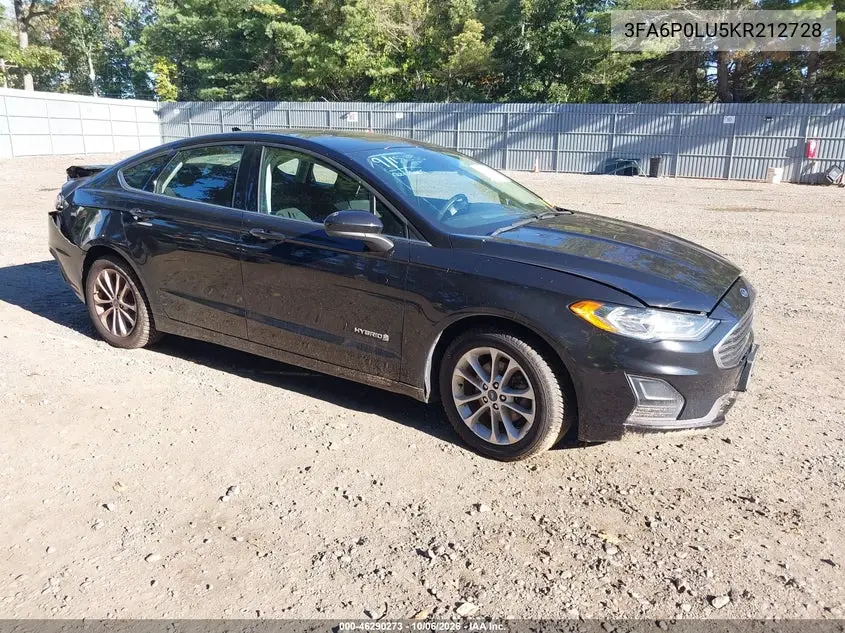 FORD FUSION 2019, VIN 3FA6P0LU5KR212728