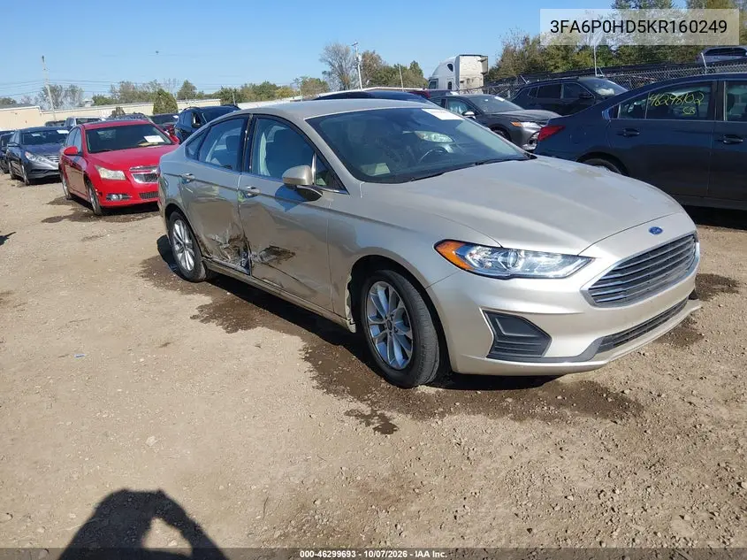 FORD FUSION 2019, VIN 3FA6P0HD5KR160249