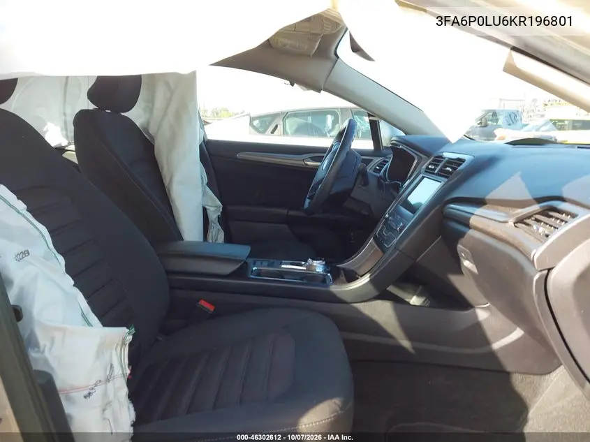 2019 FORD FUSION VIN 3FA6P0LU6KR196801 — фото 5