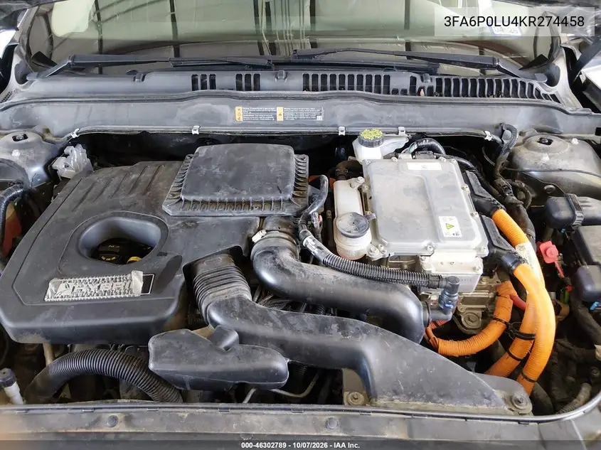2019 FORD FUSION VIN 3FA6P0LU4KR274458 — фото 10