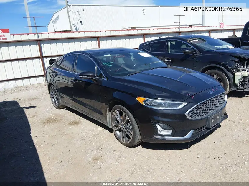 FORD FUSION 2019, VIN 3FA6P0K90KR276365