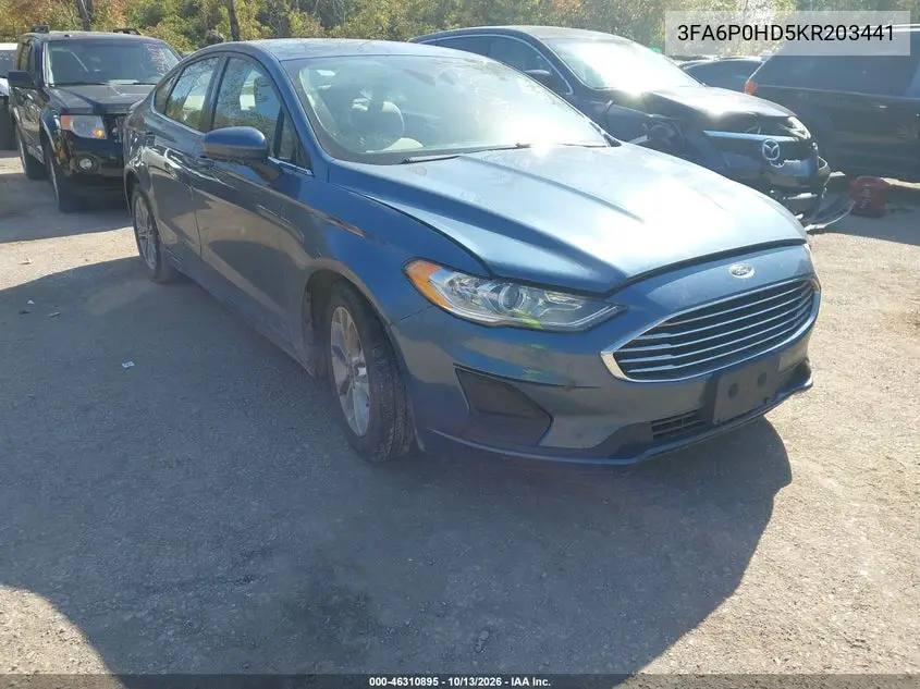 FORD FUSION 2019, VIN 3FA6P0HD5KR203441