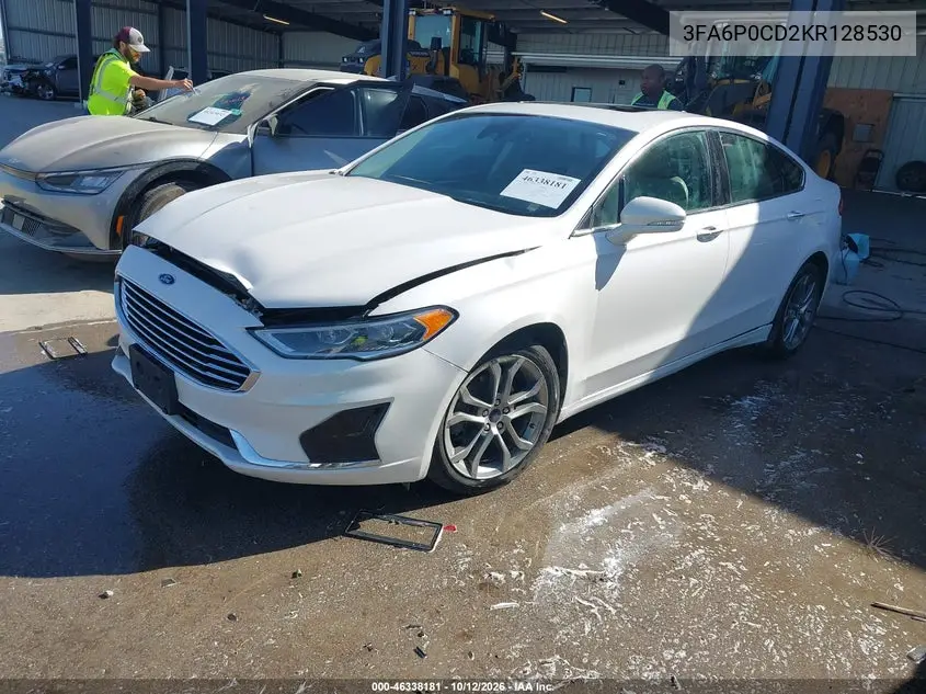 2019 FORD FUSION VIN 3FA6P0CD2KR128530 — фото 2