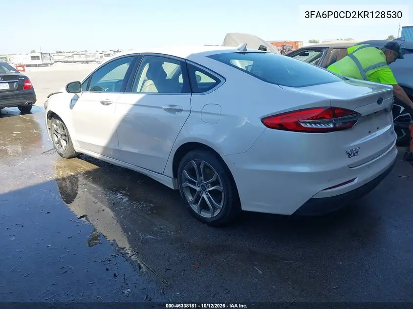 2019 FORD FUSION VIN 3FA6P0CD2KR128530 — фото 3