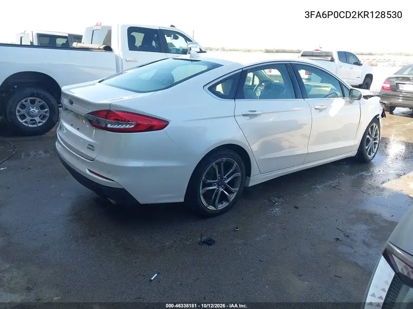 2019 FORD FUSION VIN 3FA6P0CD2KR128530 — фото 4
