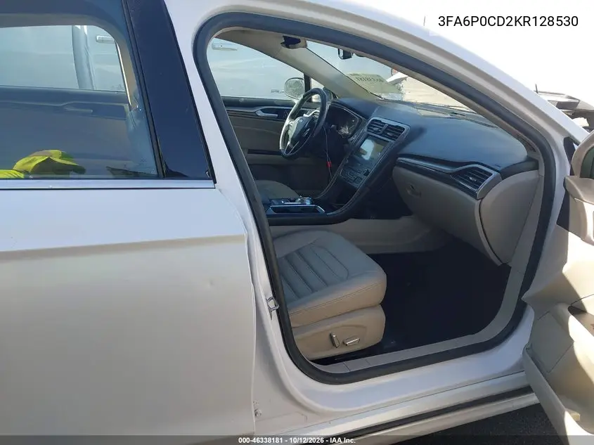 2019 FORD FUSION VIN 3FA6P0CD2KR128530 — фото 5