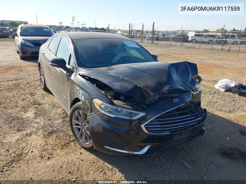 FORD FUSION 2019, VIN 3FA6P0MU6KR117559