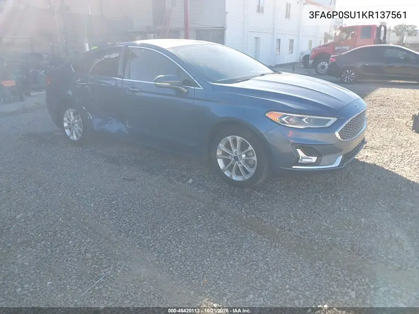 FORD FUSION 2019, VIN 3FA6P0SU1KR137561