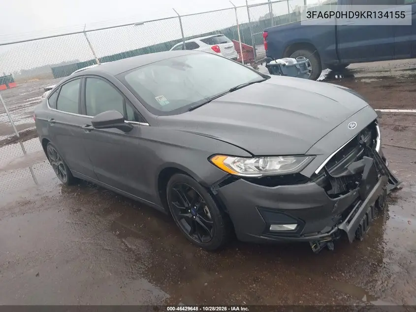 FORD FUSION 2019, VIN 3FA6P0HD9KR134155