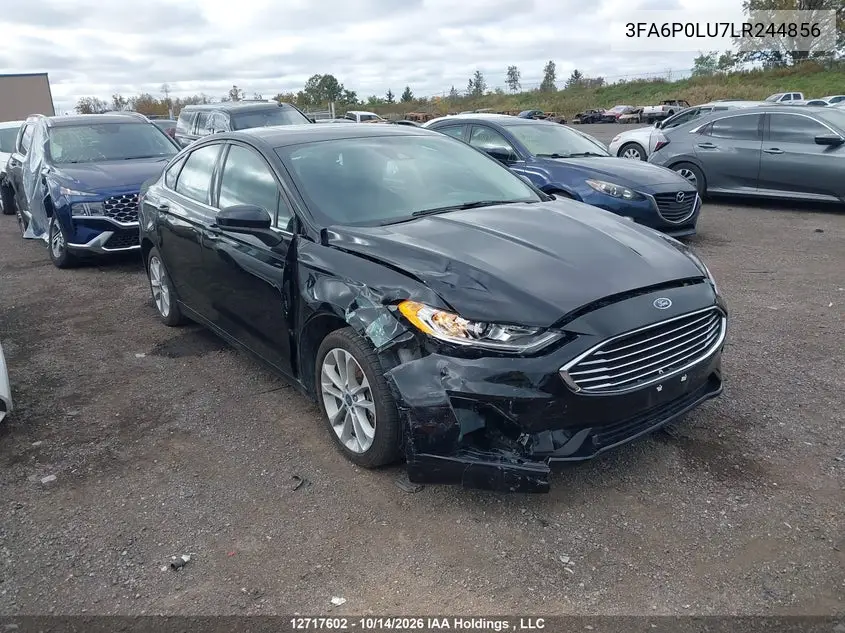 FORD FUSION 2020, VIN 3FA6P0LU7LR244856