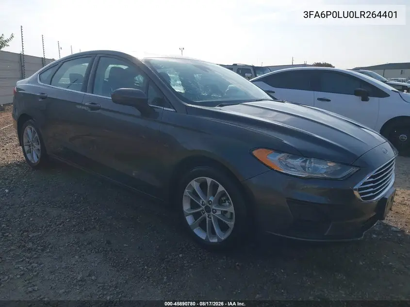 FORD FUSION 2020, VIN 3FA6P0LU0LR264401