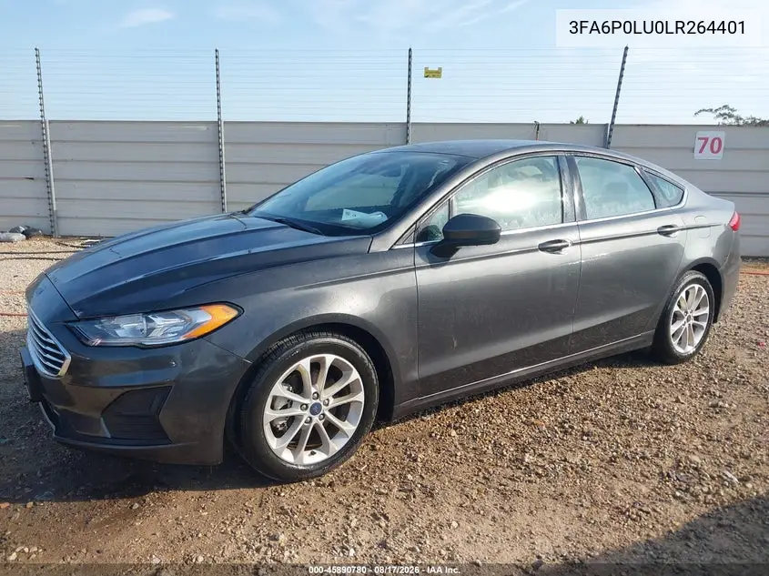 2020 FORD FUSION VIN 3FA6P0LU0LR264401 — фото 2