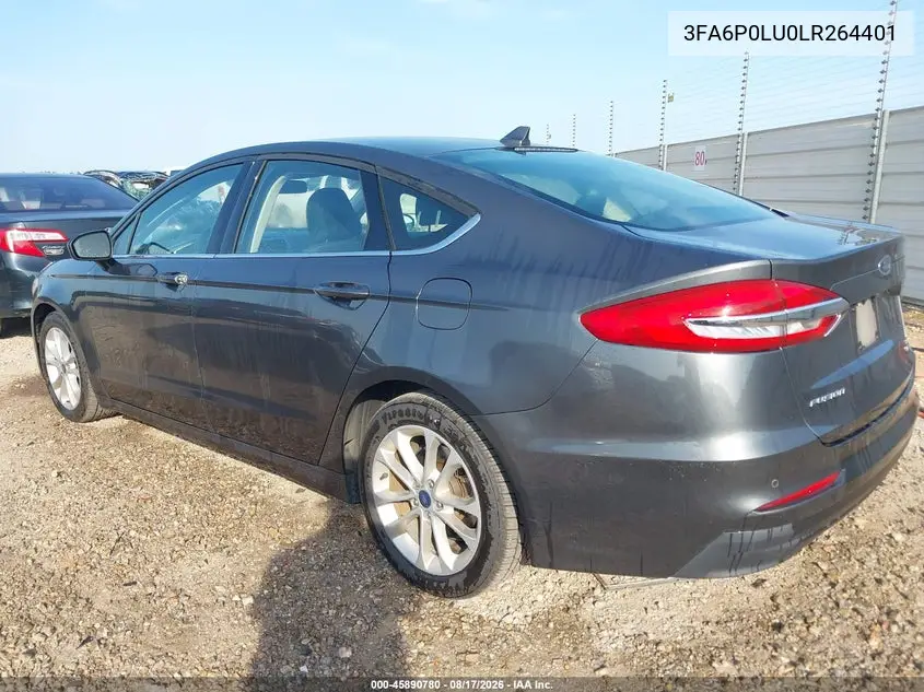 2020 FORD FUSION VIN 3FA6P0LU0LR264401 — фото 3