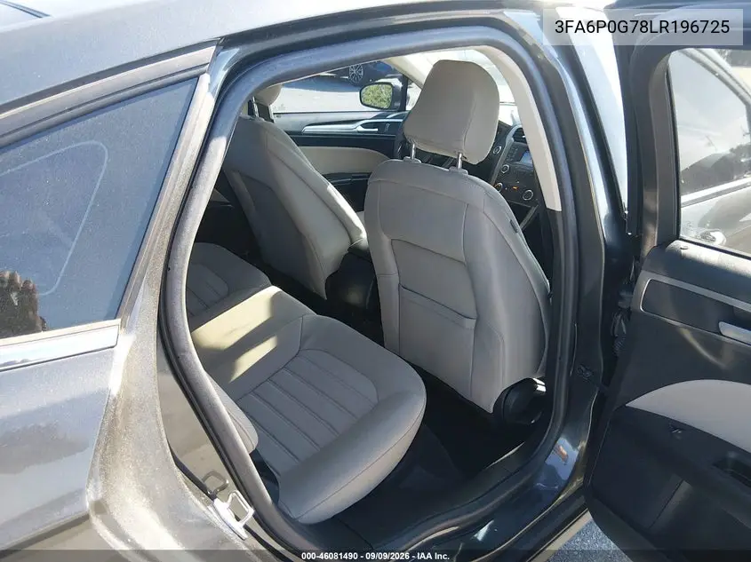 2020 FORD FUSION VIN 3FA6P0G78LR196725 — фото 8