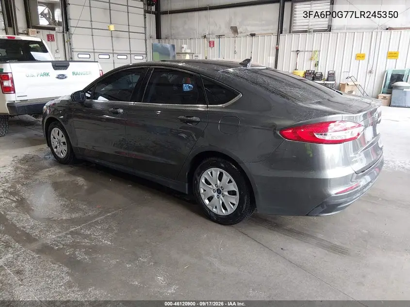2020 FORD FUSION VIN 3FA6P0G77LR245350 — фото 3