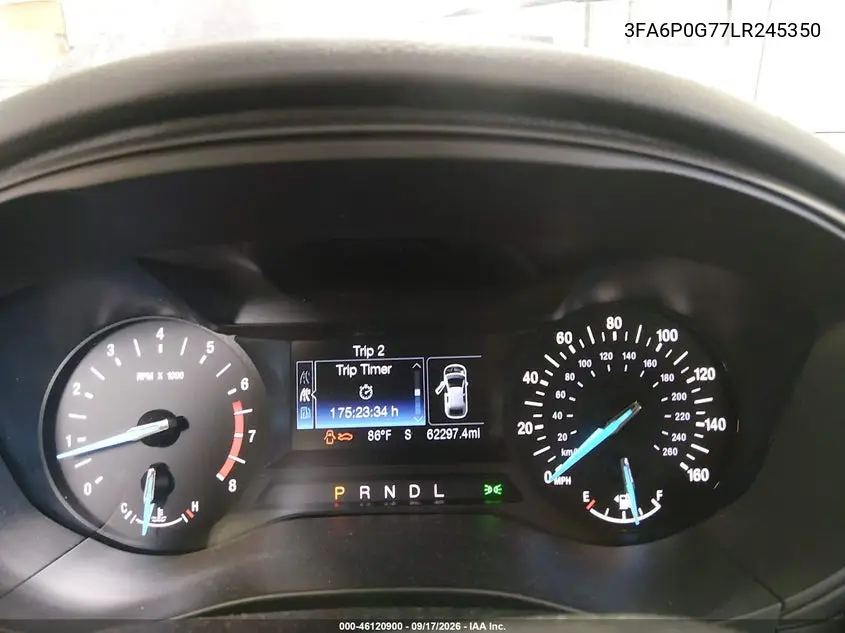 2020 FORD FUSION VIN 3FA6P0G77LR245350 — фото 7