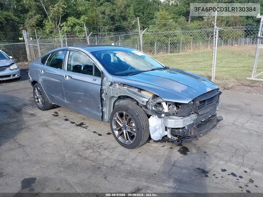 FORD FUSION 2020, VIN 3FA6P0CD3LR130384