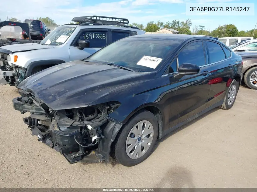 2020 FORD FUSION VIN 3FA6P0G77LR145247 — фото 2
