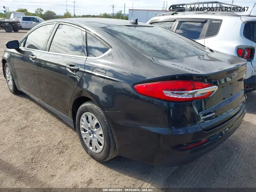 2020 FORD FUSION VIN 3FA6P0G77LR145247 — фото 3
