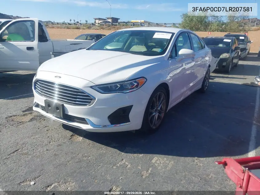 2020 FORD FUSION VIN 3FA6P0CD7LR207581 — фото 2