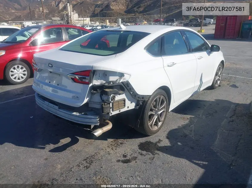 2020 FORD FUSION VIN 3FA6P0CD7LR207581 — фото 4