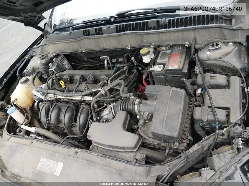 2020 FORD FUSION VIN 3FA6P0G74LR196740 — фото 10
