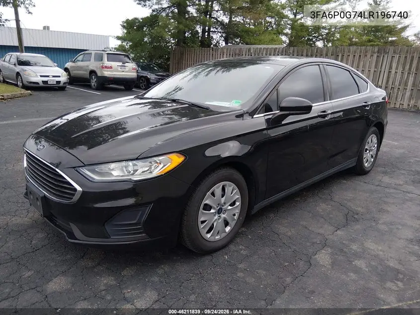 2020 FORD FUSION VIN 3FA6P0G74LR196740 — фото 2