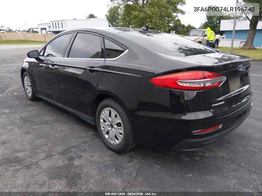 2020 FORD FUSION VIN 3FA6P0G74LR196740 — фото 3