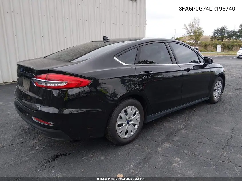 2020 FORD FUSION VIN 3FA6P0G74LR196740 — фото 4