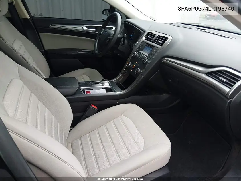 2020 FORD FUSION VIN 3FA6P0G74LR196740 — фото 5