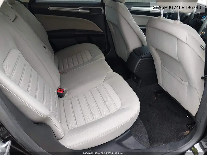2020 FORD FUSION VIN 3FA6P0G74LR196740 — фото 8