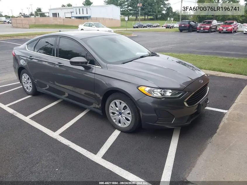 FORD FUSION 2020, VIN 3FA6P0G76LR196741