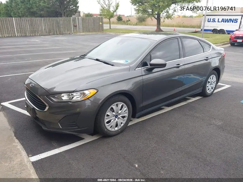 2020 FORD FUSION VIN 3FA6P0G76LR196741 — фото 2