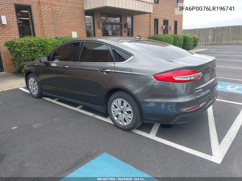 2020 FORD FUSION VIN 3FA6P0G76LR196741 — фото 3