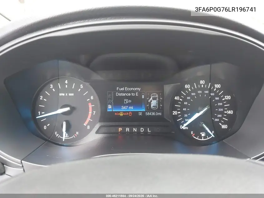 2020 FORD FUSION VIN 3FA6P0G76LR196741 — фото 7