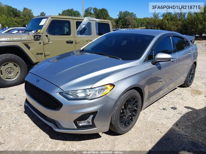 2020 FORD FUSION VIN 3FA6P0HD1LR218715 — фото 2