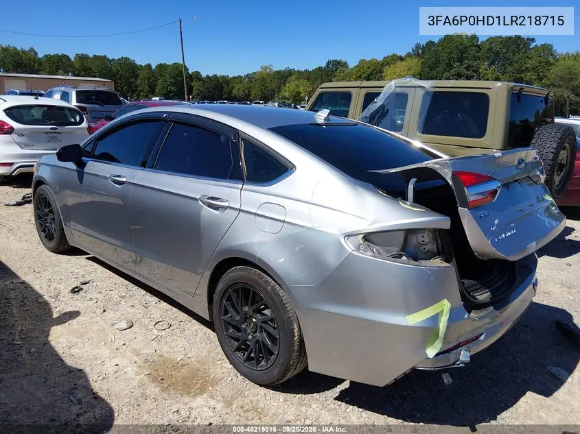 2020 FORD FUSION VIN 3FA6P0HD1LR218715 — фото 3