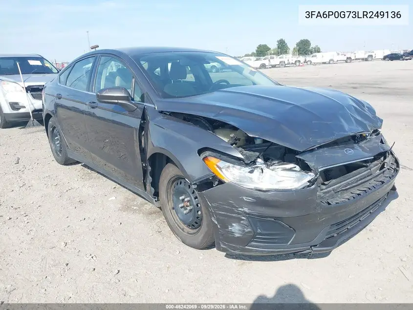 FORD FUSION 2020, VIN 3FA6P0G73LR249136