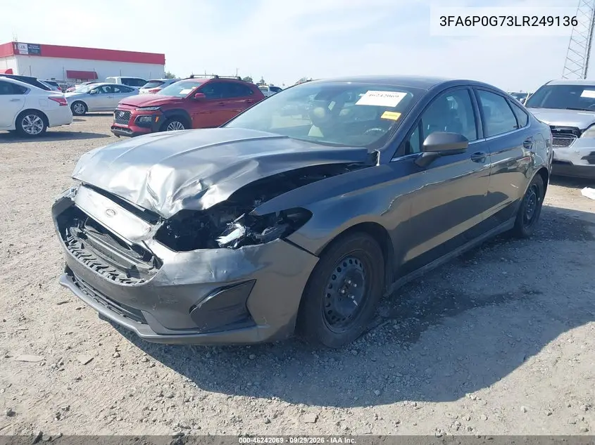 2020 FORD FUSION VIN 3FA6P0G73LR249136 — фото 2